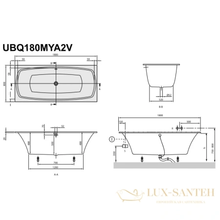 квариловая ванна villeroy & boch my art ubq180mya2v-01 180х80 см, альпийский белый