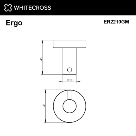 крючок whitecross ergo er2210gm, оружейная сталь