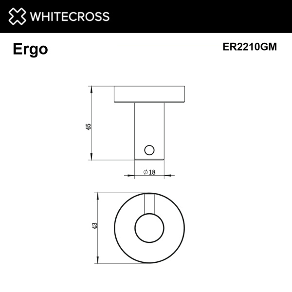 крючок whitecross ergo er2210gm, оружейная сталь