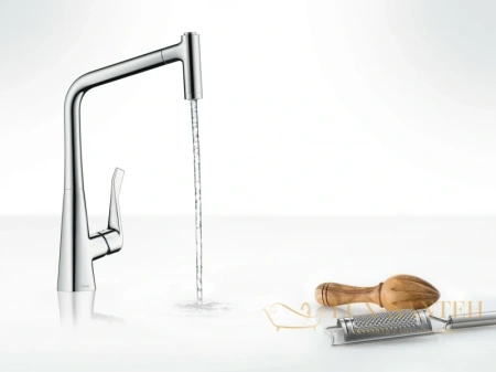 смеситель для кухни hansgrohe metris хром 14820000