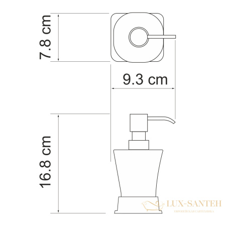 дозатор для жидкого мыла wasserkraft amper k-5428white, белый