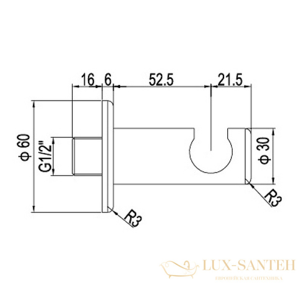 шланговое подключение rgw shower panels 21140683-01 sp-183, хром