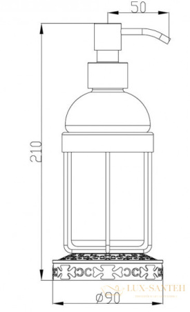 держатель дозатора zorg sl azr 25 sl, серебро