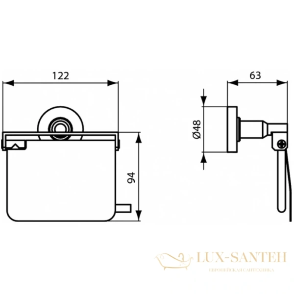 бумагодержатель ideal standard iom a9127aa, хром