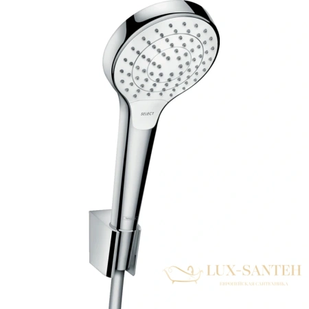 душевой набор hansgrohe croma select s 26411400 vario с держателем и шлангом 160 см, белый/хром