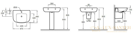 раковина jacob delafon odeon e4754c-00 67х49 см, белый