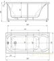 акриловая ванна aquatek альфа 150x70 alf150-0000038 без фронтального экрана, без гидромассажа