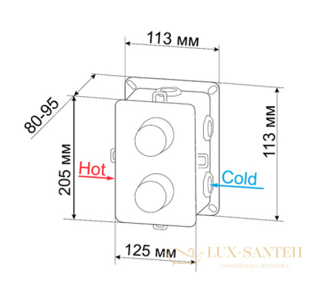 душевая система rgw shower panels 50140801-01 sp-6143-01, хром