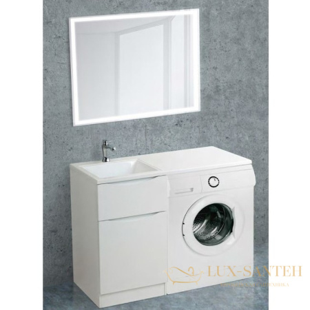 тумба под раковину belbagno lavanderia lavanderia-580/1200-2c-pia-bl 120 см, bianco lucido