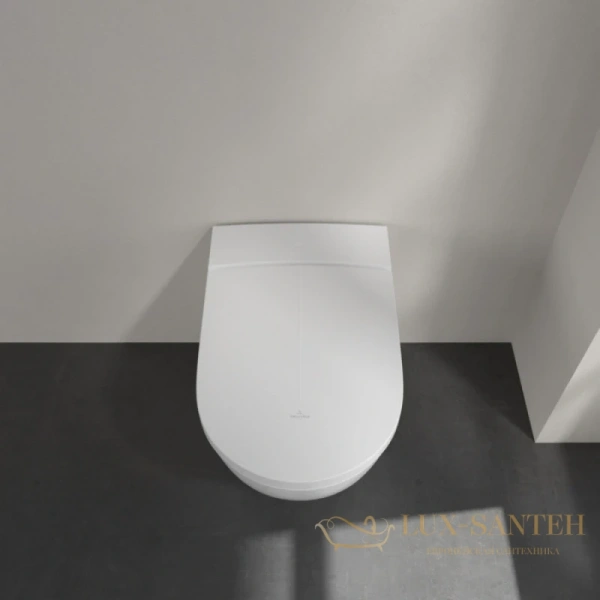 подвесной безободковый унитаз villeroy & boch viclean v0e100r1 с функцией биде с сиденьем микролифт, альпийский белый