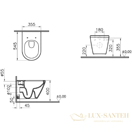 комплект vitra integra round 9856b003-7205 подвесной унитаз + система инсталляции, белый