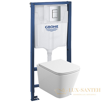 комплект grohe rapid sl gh 39184001, инсталляция и унитаз подвесной безободковый