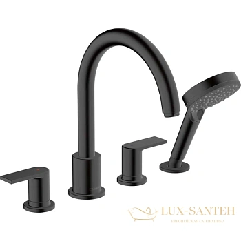 смеситель на борт ванны hansgrohe vernis shape 71459670, черный матовый