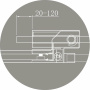 душевой уголок cezares slider slider-ah-1-100-90/100-grigio-cr 100x100 профиль хром, стекло серое