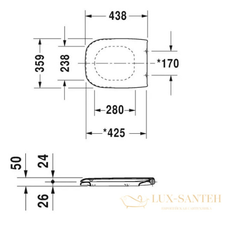 сиденье duravit d-code 0067310000 для унитаза с крышкой, белый