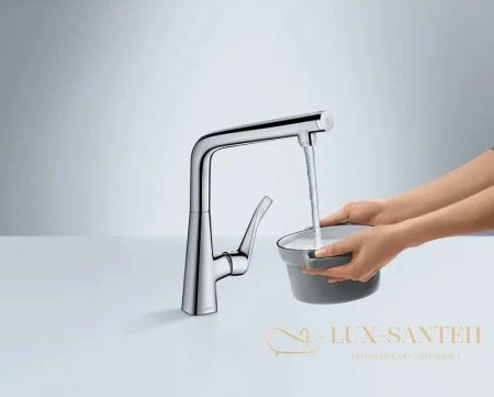 смеситель hansgrohe metris select 14883000 для кухонной мойки