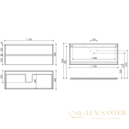 тумба sancos libra lb120-1w 119 см, белый глянец