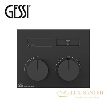 термостатический смеситель gessi hi-fi compact 63002.299 для душа, black xl