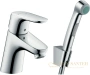 смеситель для раковины с гигиеническим душем hansgrohe focus e2 31926000