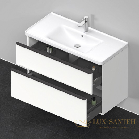 тумба под раковину duravit d-neo de435601818 984х452х625 мм, белый