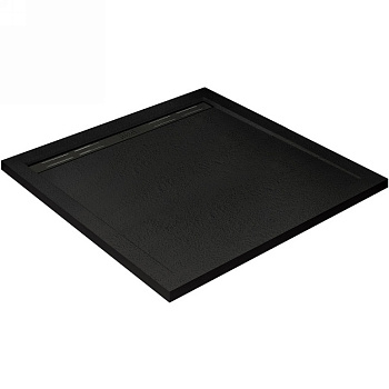 душевой поддон cezares tray as tray-as-a-100-30-nero из искусственного камня 100х100, черный матовый
