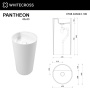 умывальник whitecross pantheon d=43, белый глянец иск. камень