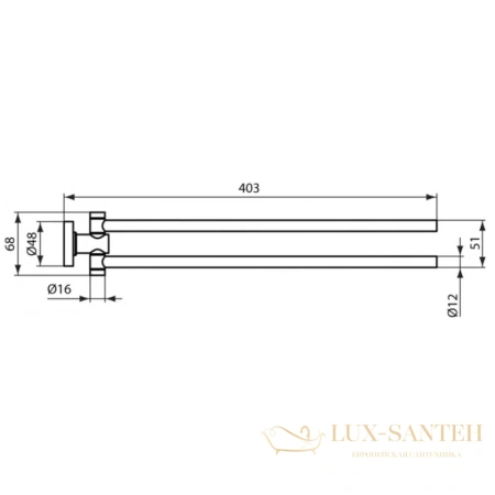 полотенцедержатель ideal standard iom a9131aa 40,3 см, хром