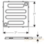 решетка geberit 154.310.00.1 8х8 см, с креплением