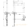 смеситель для раковины gessi rettangolo 11923.031, хром