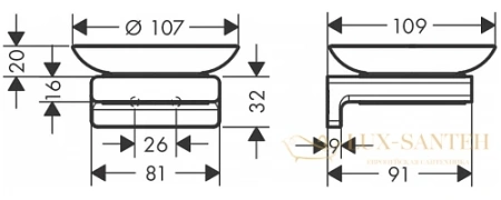 мыльница hansgrohe addstoris 41746000