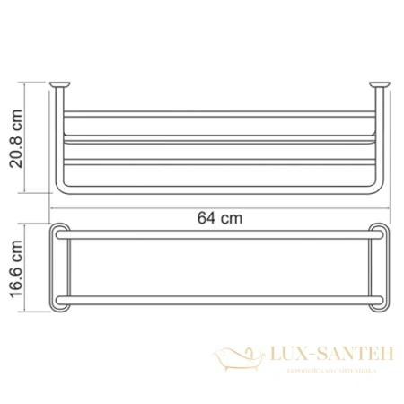 полотенцедержатель wasserkraft bm k-888 64 см, хром