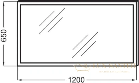 зеркало jacob delafon parallel 120x65 eb1444-nf