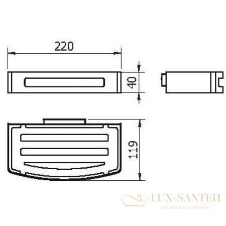 полка langberger vico 75160-bpc, черный матовый