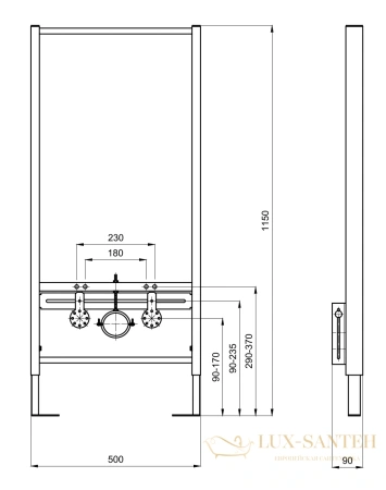 инсталляция для биде aquatek standart 50 insb-0000001