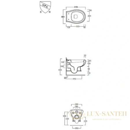 подвесной безободковый унитаз simas arcade ar841bi rimless, белый