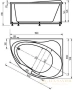 акриловая ванна aquatek альтаир 160х110 alt160-0000008 правая, без гидромассажа