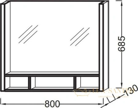 зеркало с подсветкой jacob delafon terrace 80x68 eb1181-nf