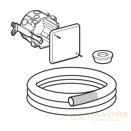 монтажный комплект geberit duofresh 244.999.00.1 с коробкой скрытого монтажа для модуля geberit duofresh, белый