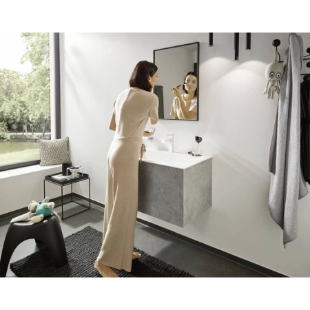 смеситель для раковины hansgrohe finoris coolstart 76024700, матовый белый