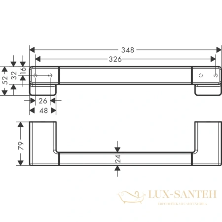 поручень hansgrohe addstoris 41744140 шлифованная бронза