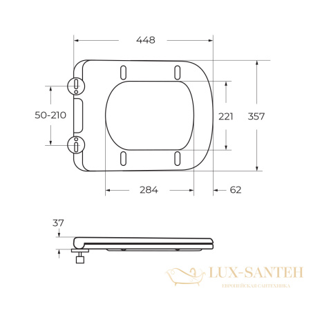 крышка-сиденье belbagno ardente-r bb2312sc с микролифтом, белый/хром