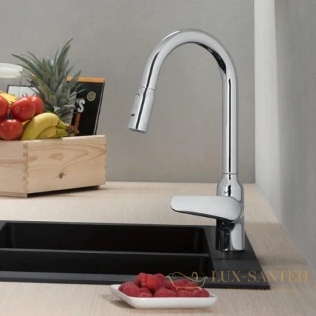 смеситель для кухни hansgrohe focus m42 71800000 с вытяжным душем хром