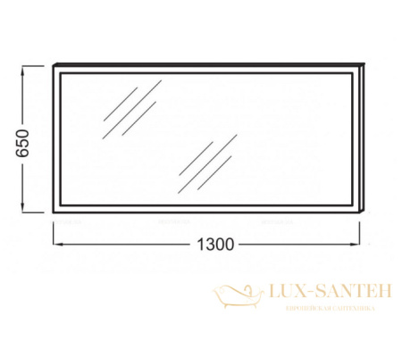 зеркало jacob delafon parallel eb1445-nf с подсветкой 130*65 см, стекло зеркальное