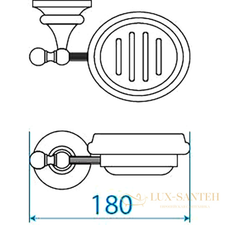 мыльница cezares olimp olimp-sod-01-m, хром