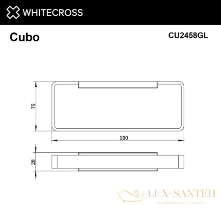 полотенцедержатель whitecross cubo cu2458gl, золото