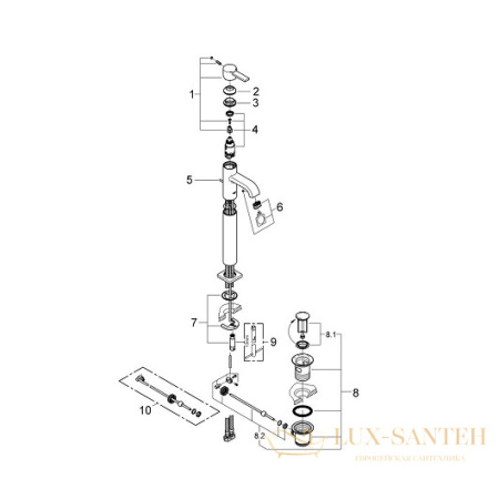 смеситель grohe allure 32760000 для раковины, хром