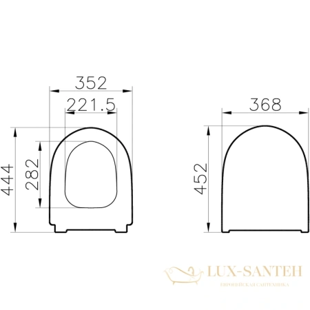 сиденье vitra sento 120-483-009 для унитаза с микролифтом, черный матовый