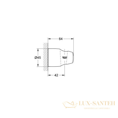 душевой держатель grohe movario 28403000, хром