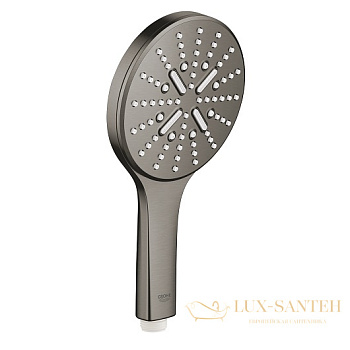 ручной душ grohe rainshower smartactive 130 26574al0 9,5 л/мин, темный графит матовый