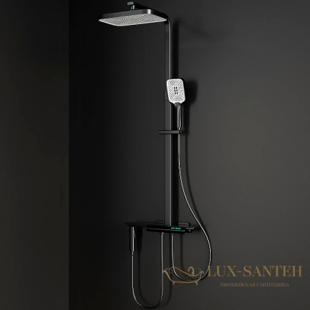 душевая система rgw shower panels 51140135-04 с термостатом sp-35b, черный матовый